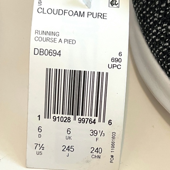 New adidas Women's Cloudfoam Pure Running Shoe - Size 7 1/2 - Picture 13 of 13